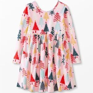 Hanna Andersson Christmas Tree Pattern Kids Dress